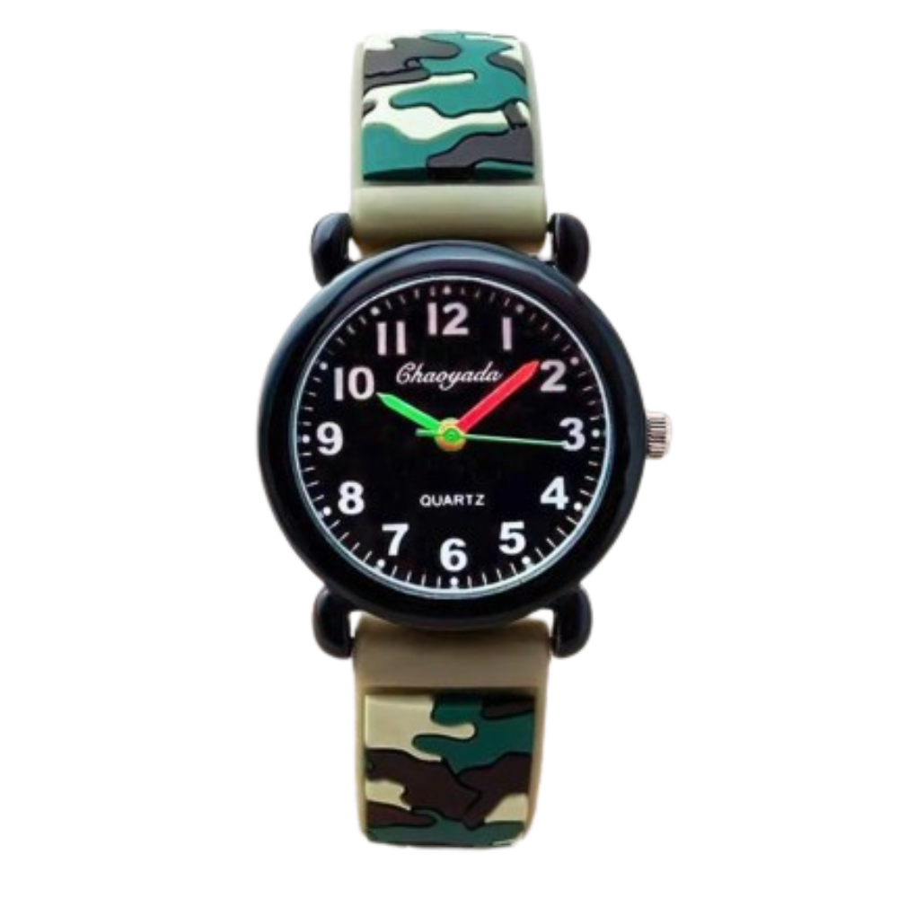 Relógio pulseira de silicone camuflado Brandon