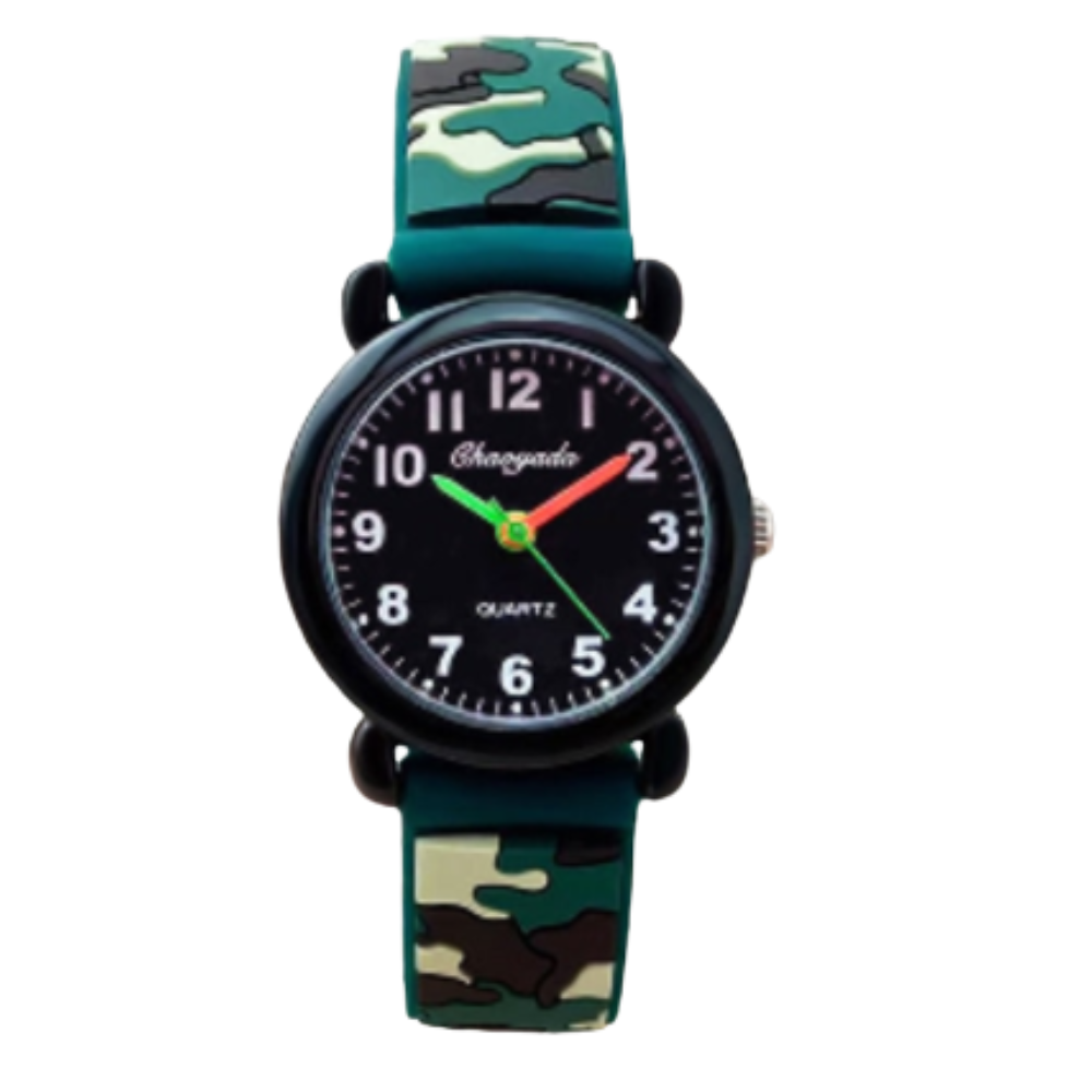Relógio pulseira de silicone camuflado Brandon