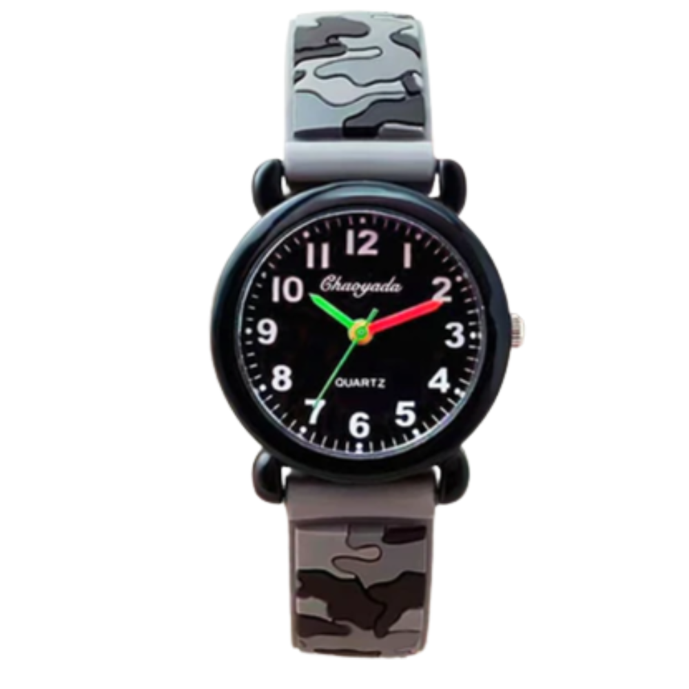 Relógio pulseira de silicone camuflado Brandon