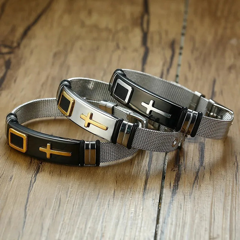 Pulseira Católica de aço