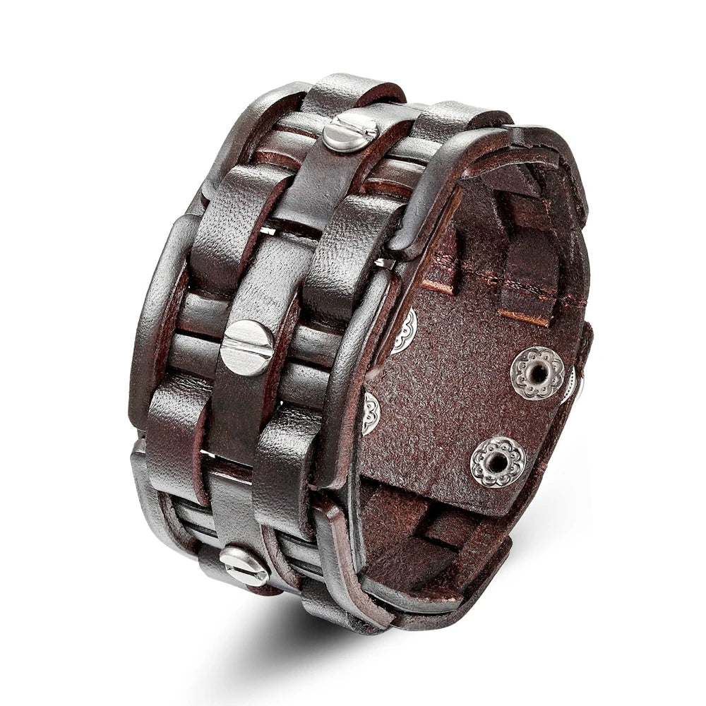 PULSEIRA BRAD DE COURO PU