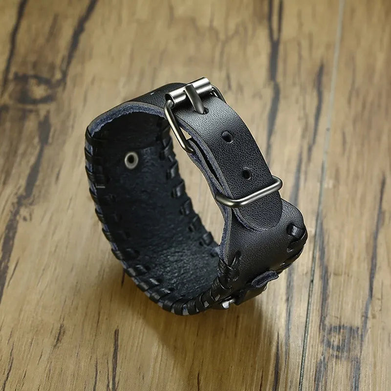 PULSEIRA VIKING EM COURO