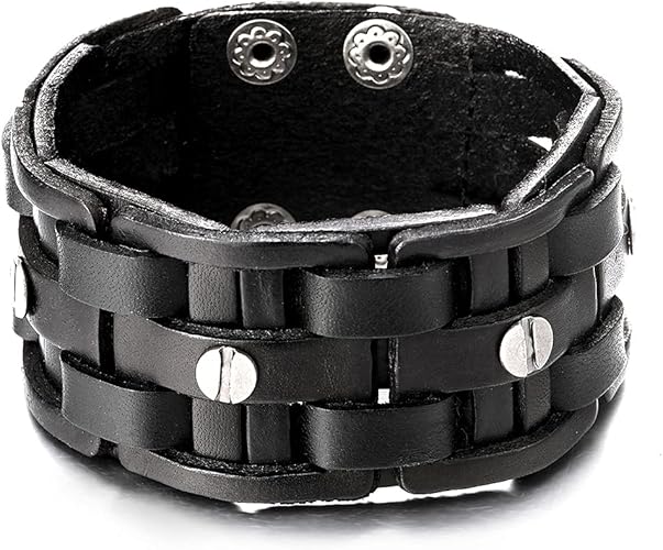 PULSEIRA BRAD DE COURO PU