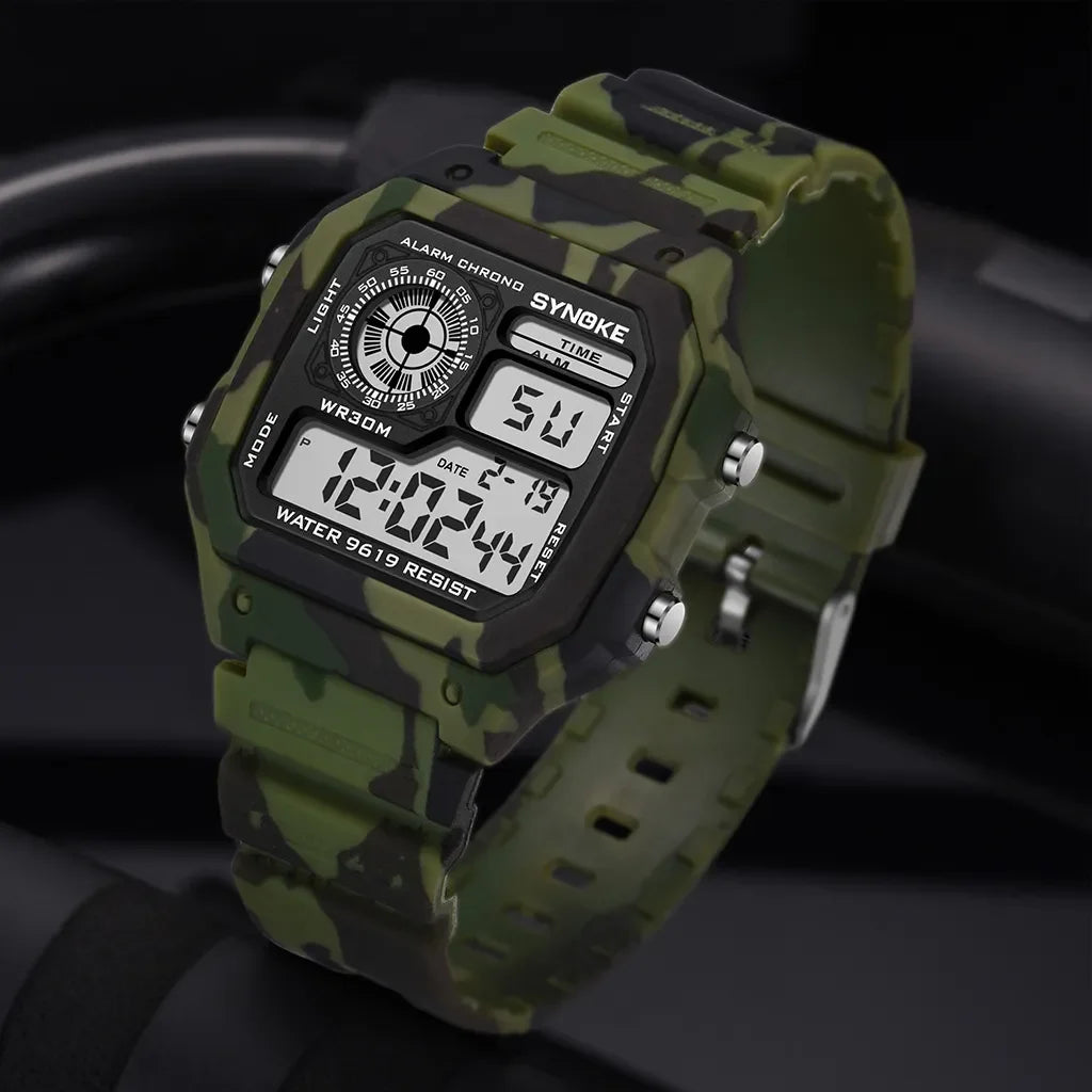 Relógio camuflado esportivo militar Synoke
