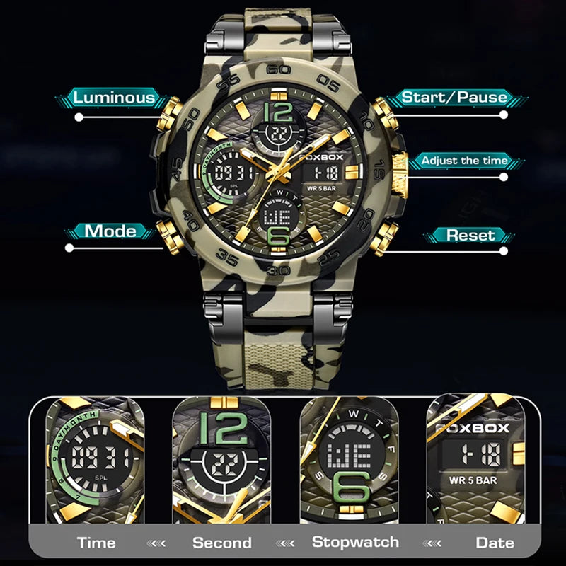 RELÓGIO MILITAR PULSEIRA DE SILICONE BRADOK