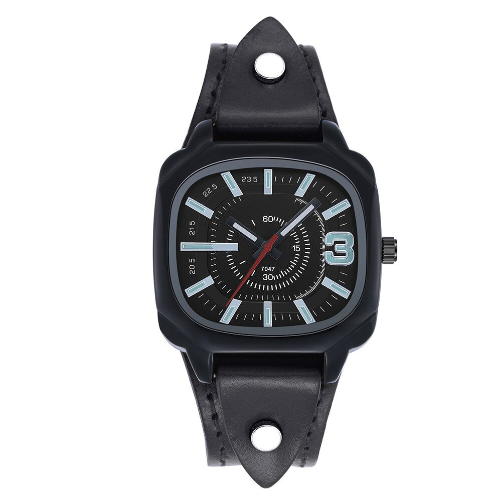 Relógio pulseira de couro unisex UKMRS