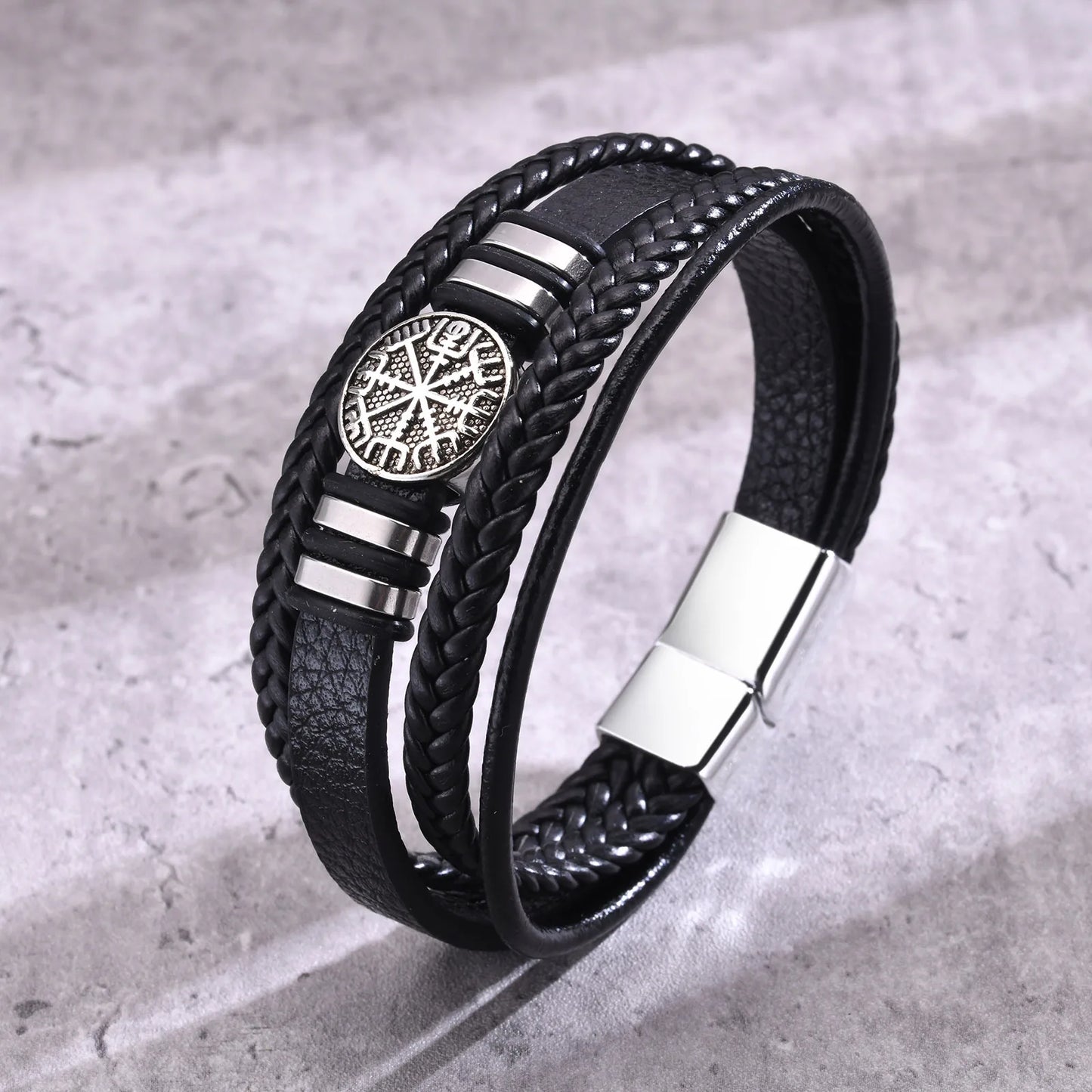 PULSEIRA VIKING NÓRDICO EM COURO
