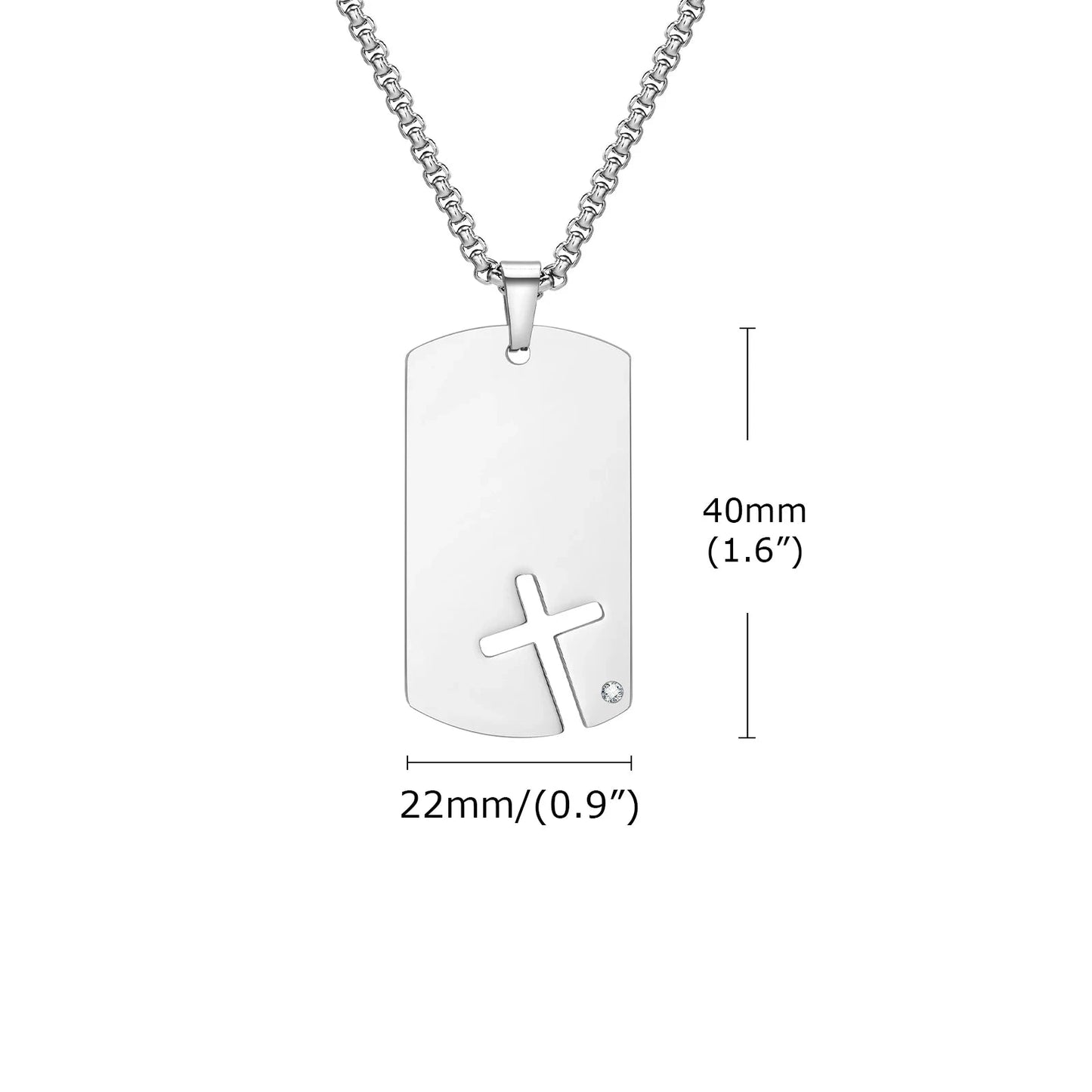 Colar cruz de aço