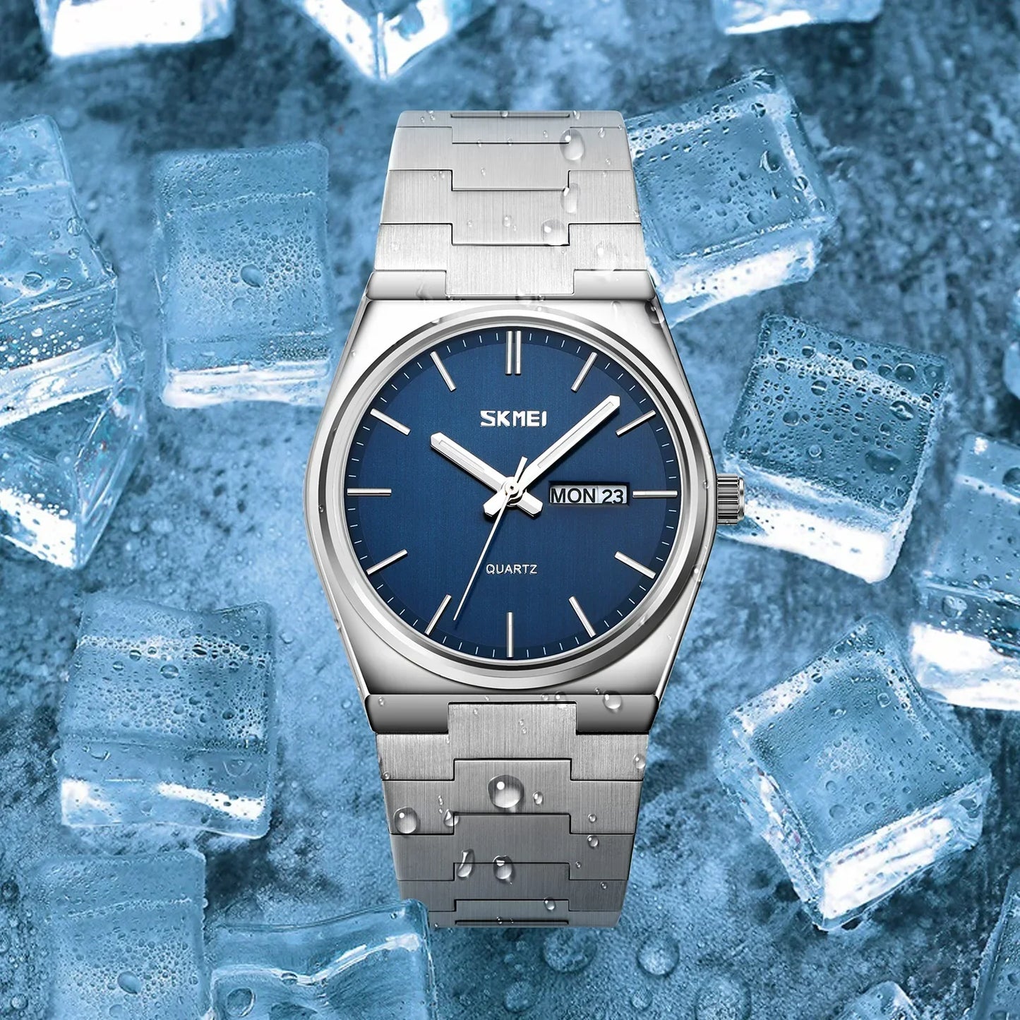 RELÓGIO MASCULINO COM PULSEIRA DE AÇO INOXIDÁVEL SIMY
