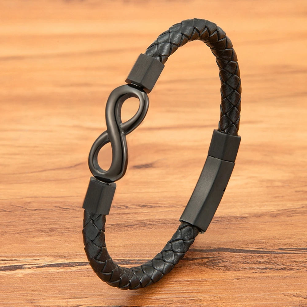 PULSEIRA EM COURO LEGÍTIMO INFINITO
