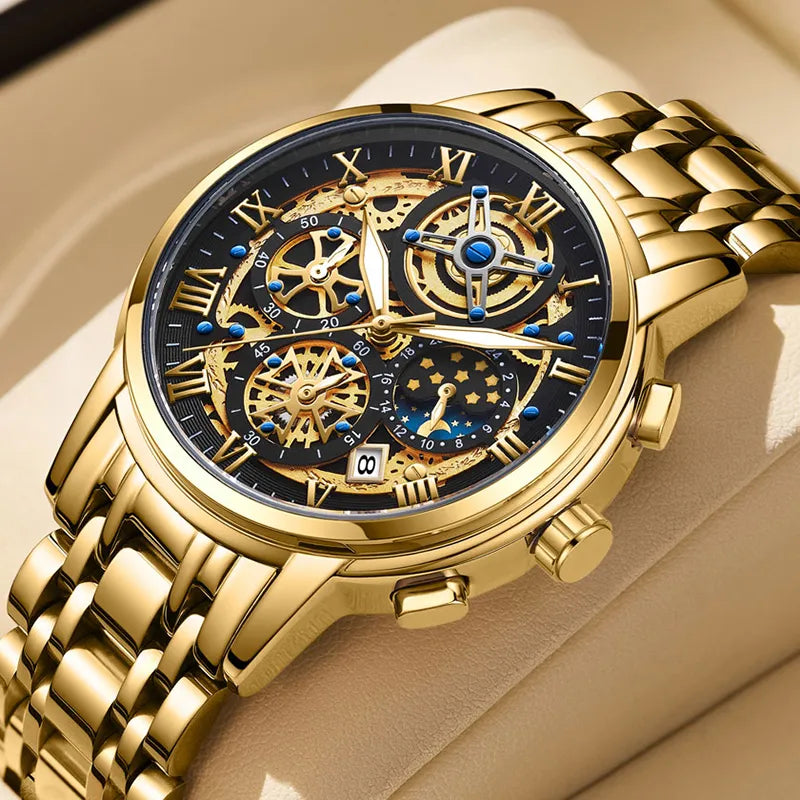 RELÓGIO MASCULINO BRAIAN COM PULSEIRA EM AÇO INOXIDÁVEL