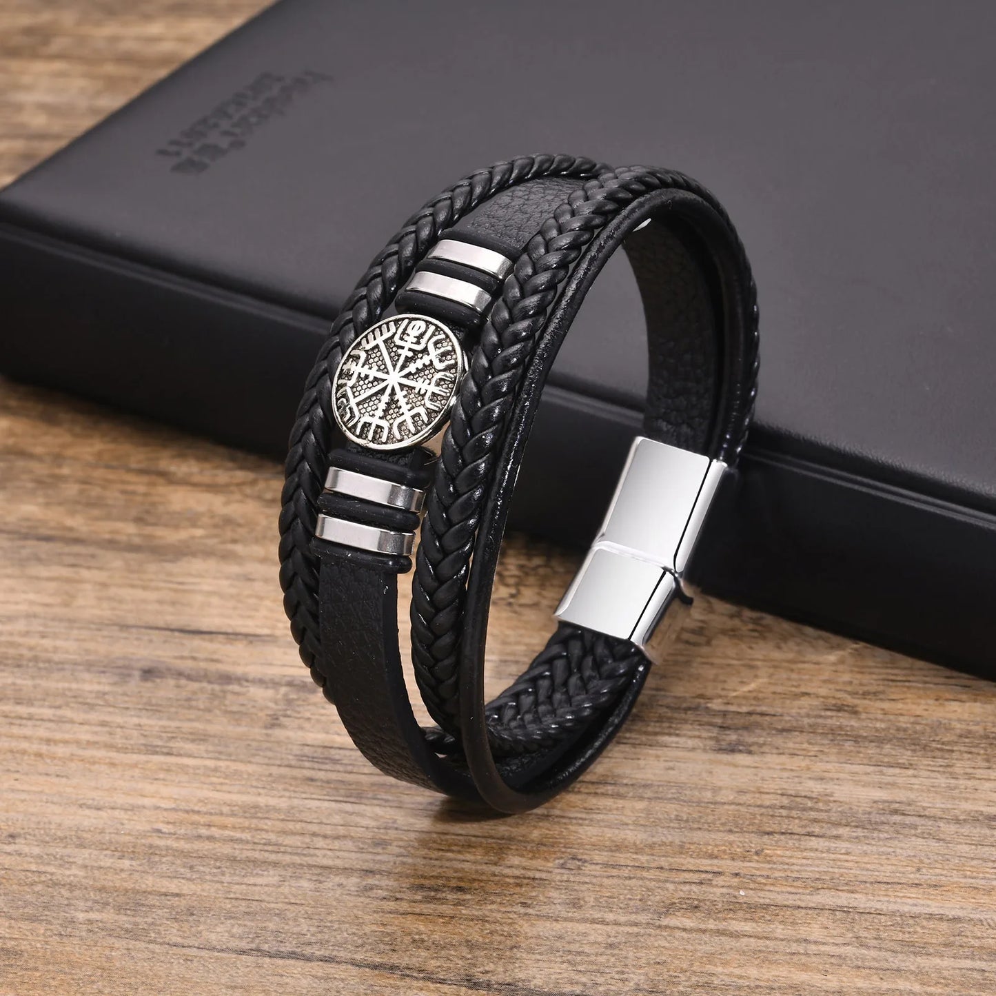 PULSEIRA VIKING NÓRDICO EM COURO