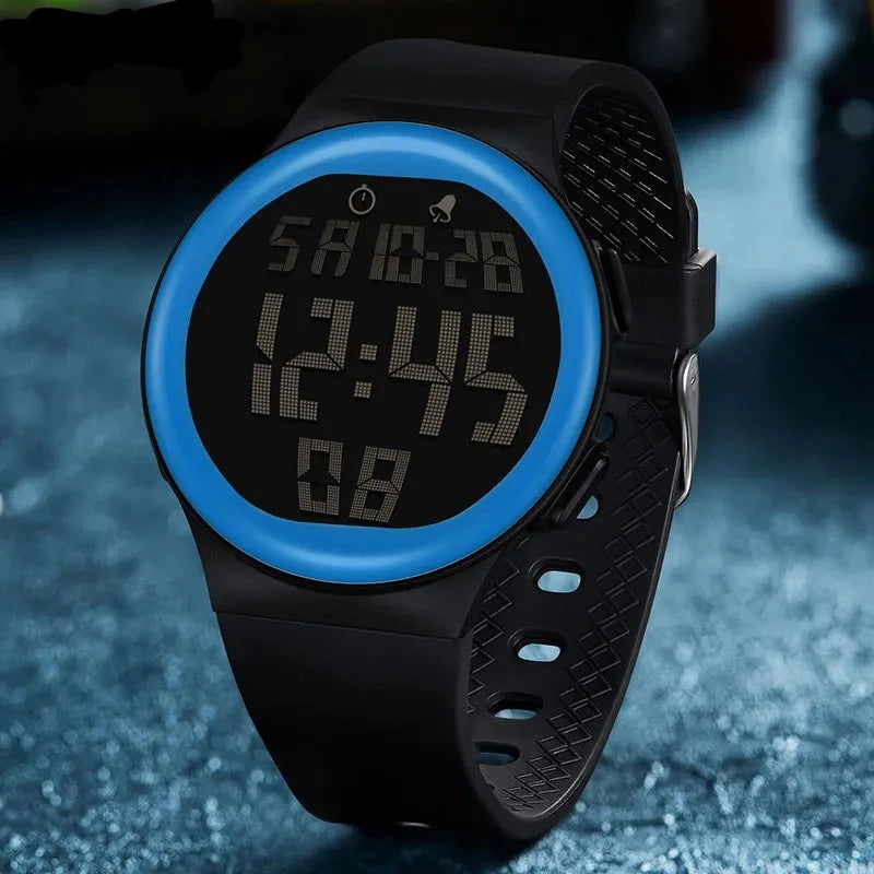 Relógio número grande pulseira de silicone SANDA