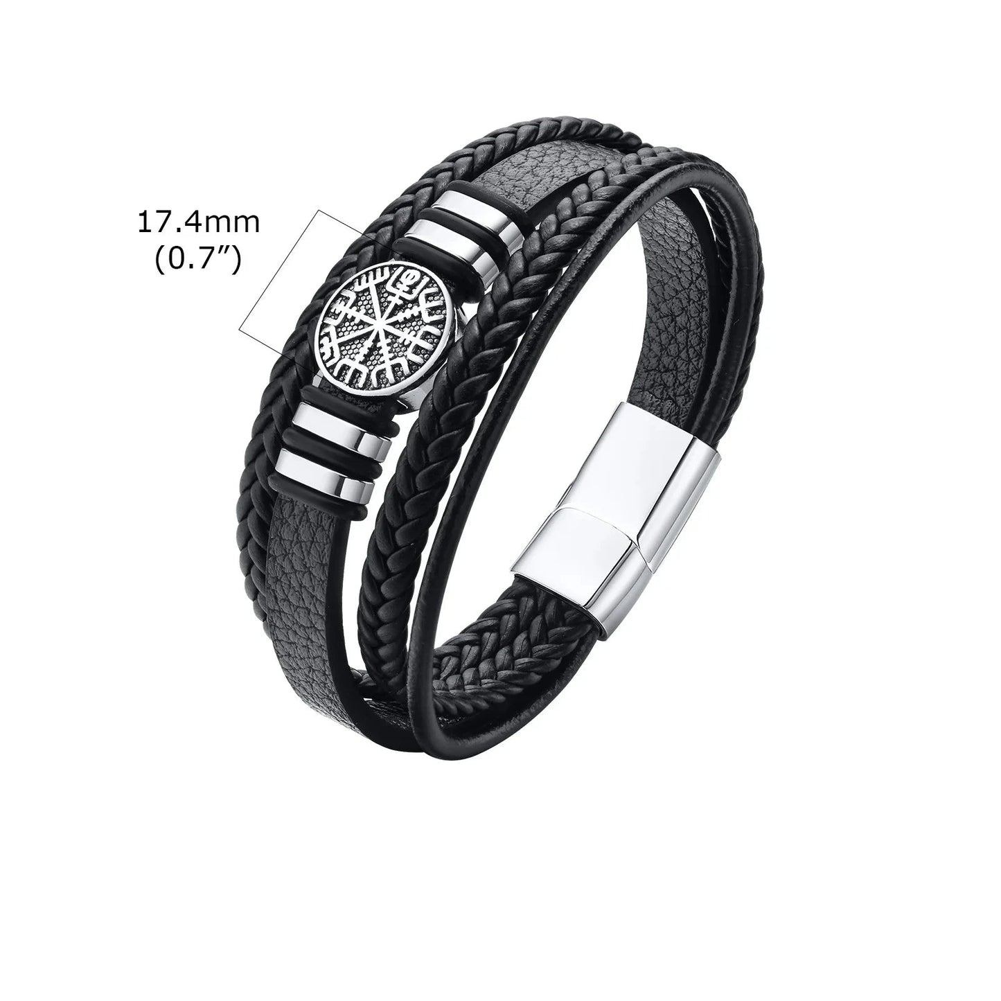PULSEIRA VIKING NÓRDICO EM COURO