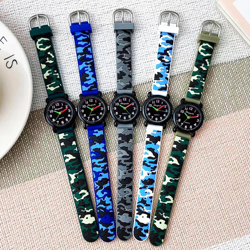 Relógio pulseira de silicone camuflado Brandon