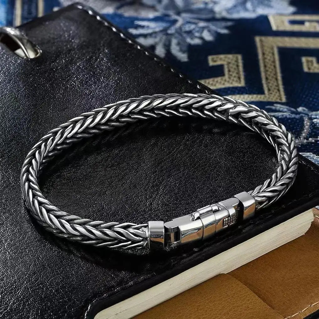 PULSEIRA DOMÍNIO ALFA EM PRATA ESTERLINA 925
