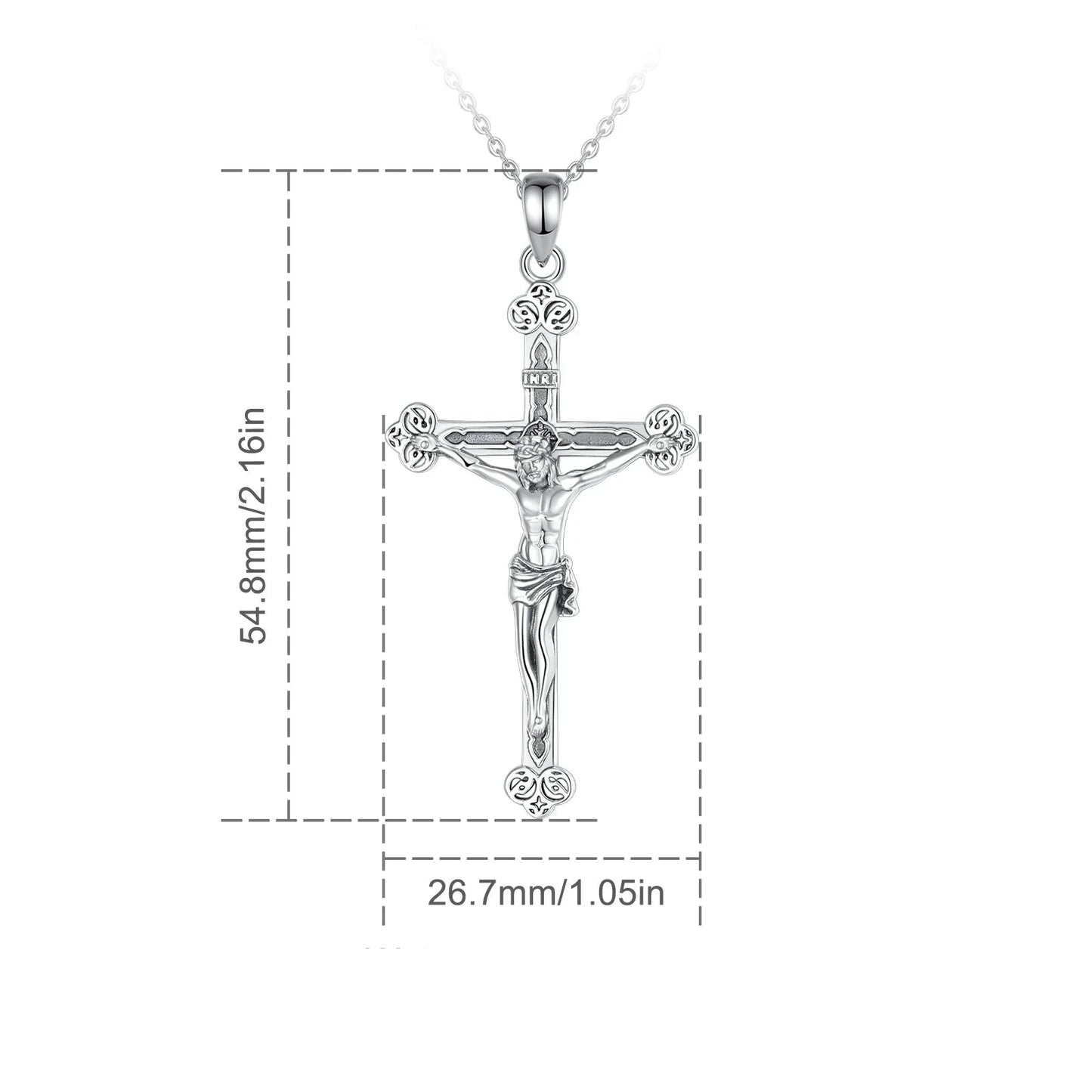COLAR CRUCIFIXO EM PRATA ESTERLINA 925