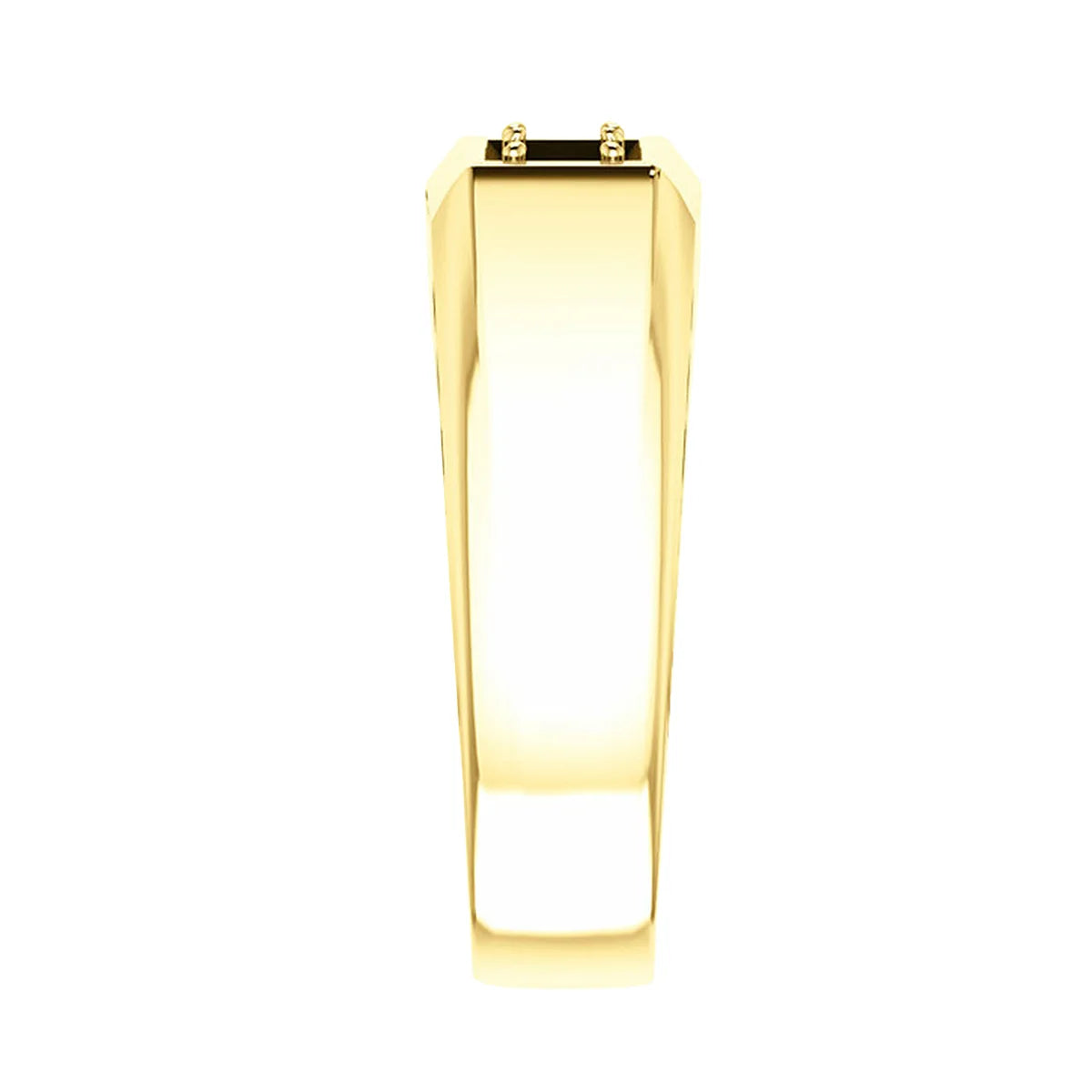 ANEL MASCULINO EM PRATA ESTERLINA 925 COM BANHO DE OURO E PEDRA MOISSANITE