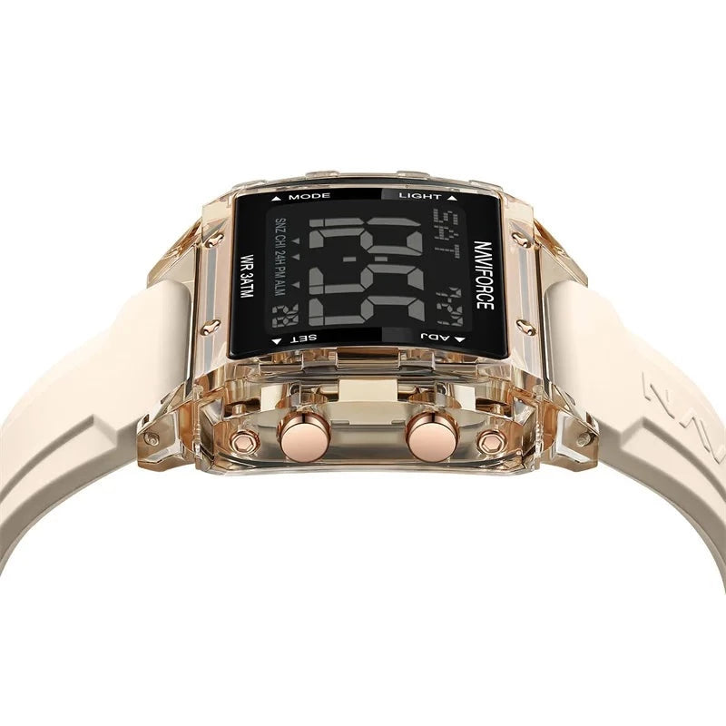 Relógio esportivo digital pulseira de silicone NAVIFORCE