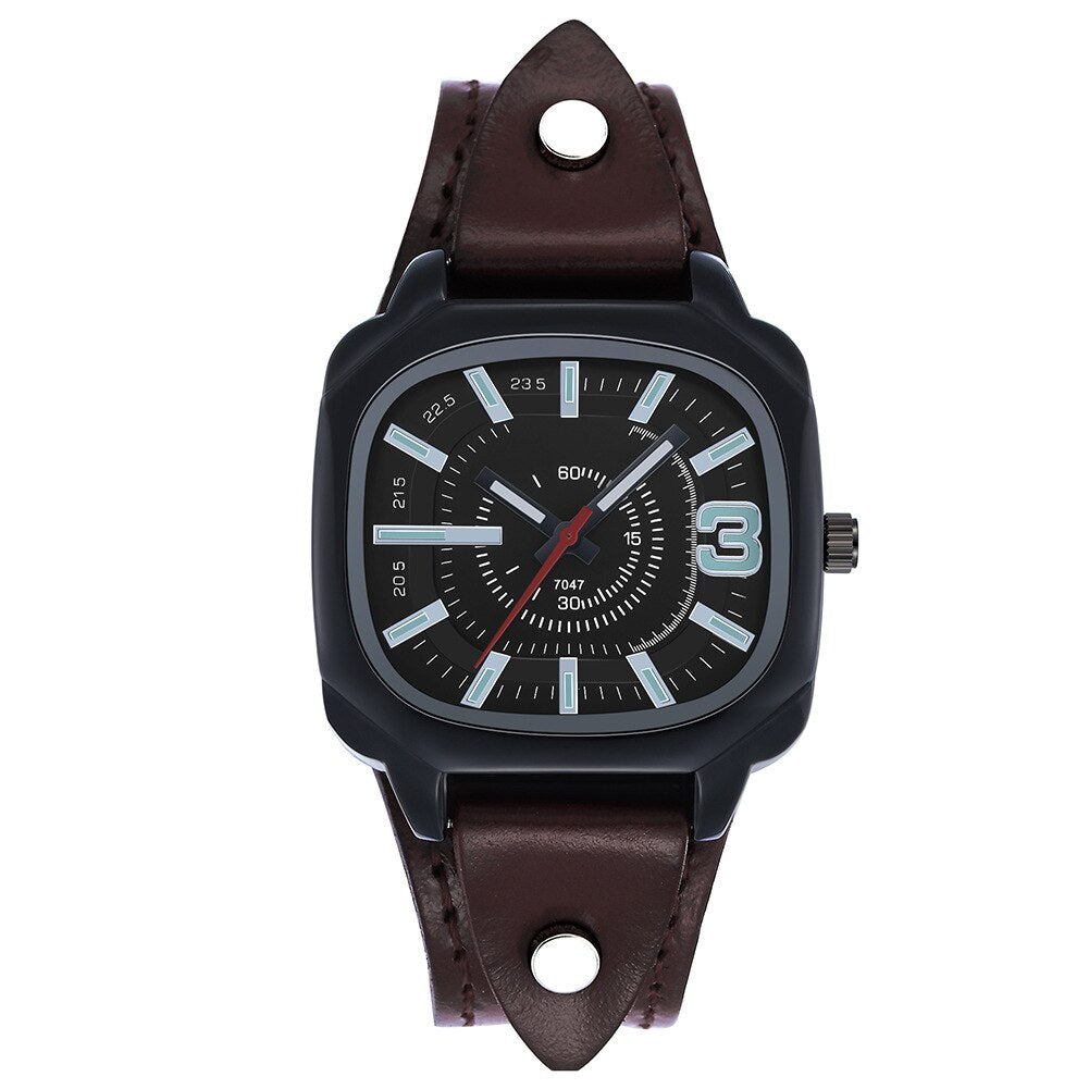 Relógio pulseira de couro unisex UKMRS