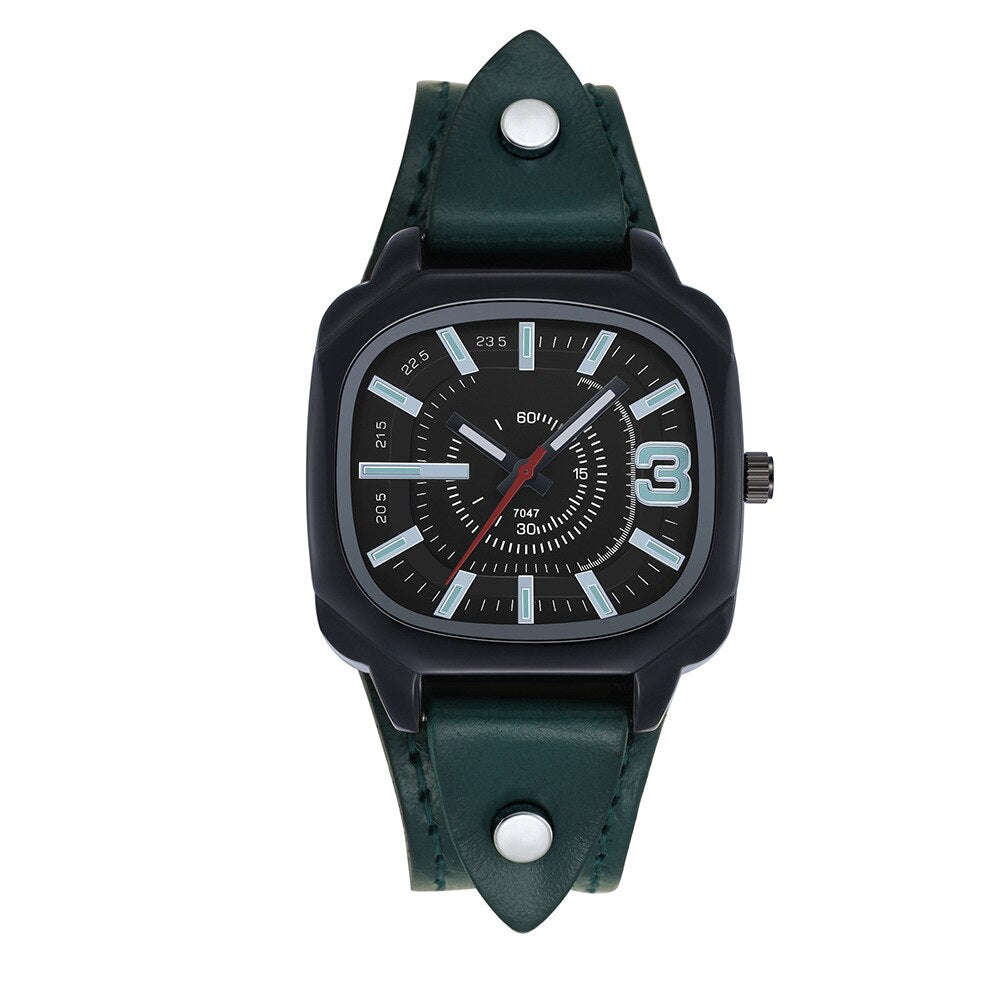 Relógio pulseira de couro unisex UKMRS