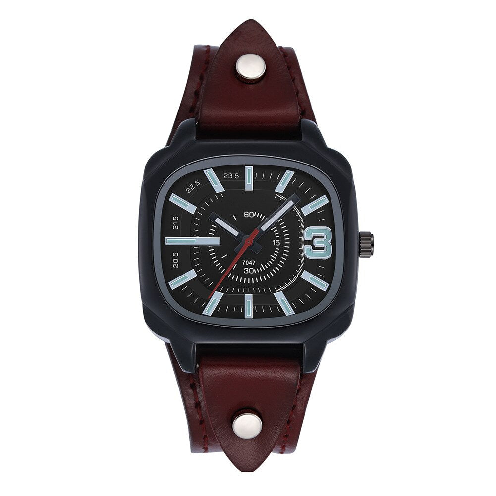 Relógio pulseira de couro unisex UKMRS