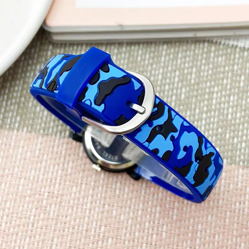 Relógio pulseira de silicone camuflado Brandon
