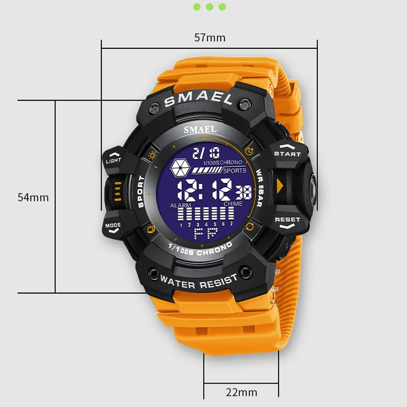 Relógio Mens digital masculino esportivo Smael