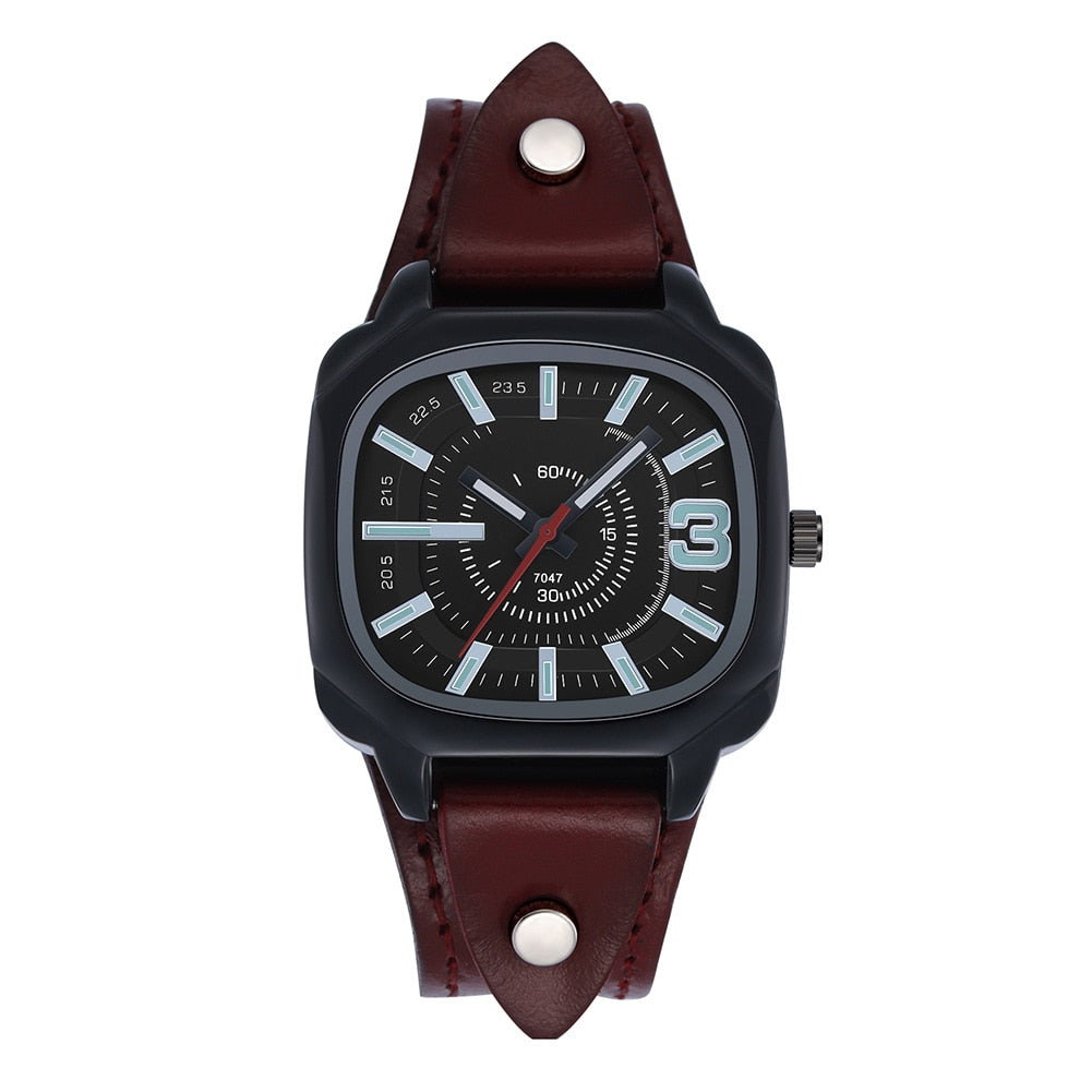 Relógio pulseira de couro unisex UKMRS
