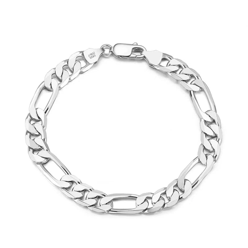 PULSEIRA FIGARO EM PRATA ESTERLINA 925 PREMIUM ITALIANA