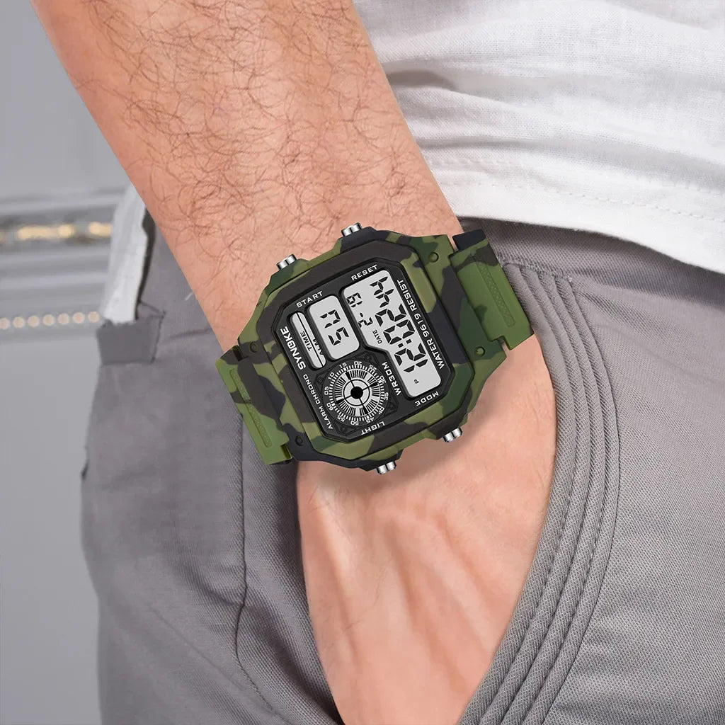 Relógio camuflado esportivo militar Synoke