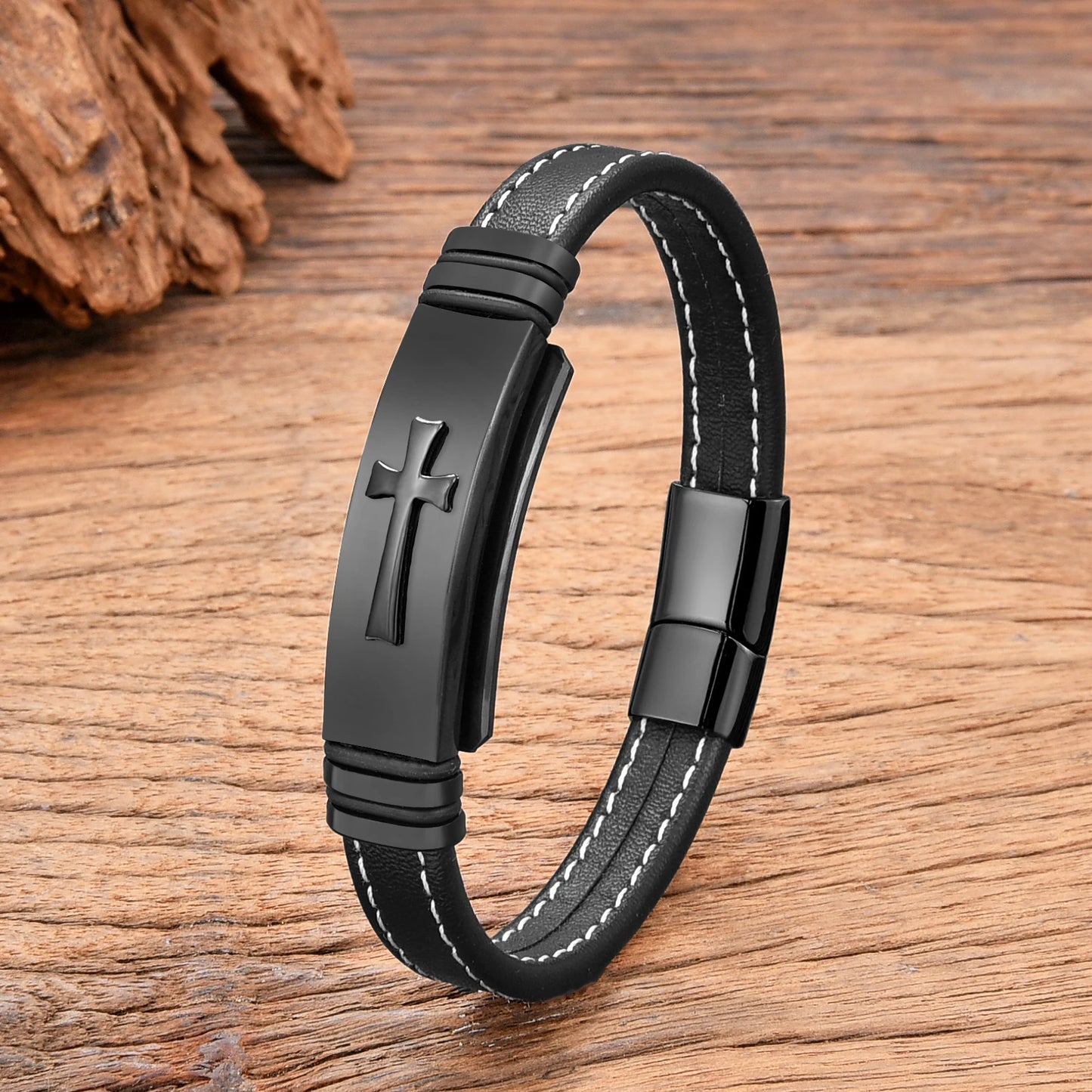PULSEIRA MASCULINA COM CRUZ