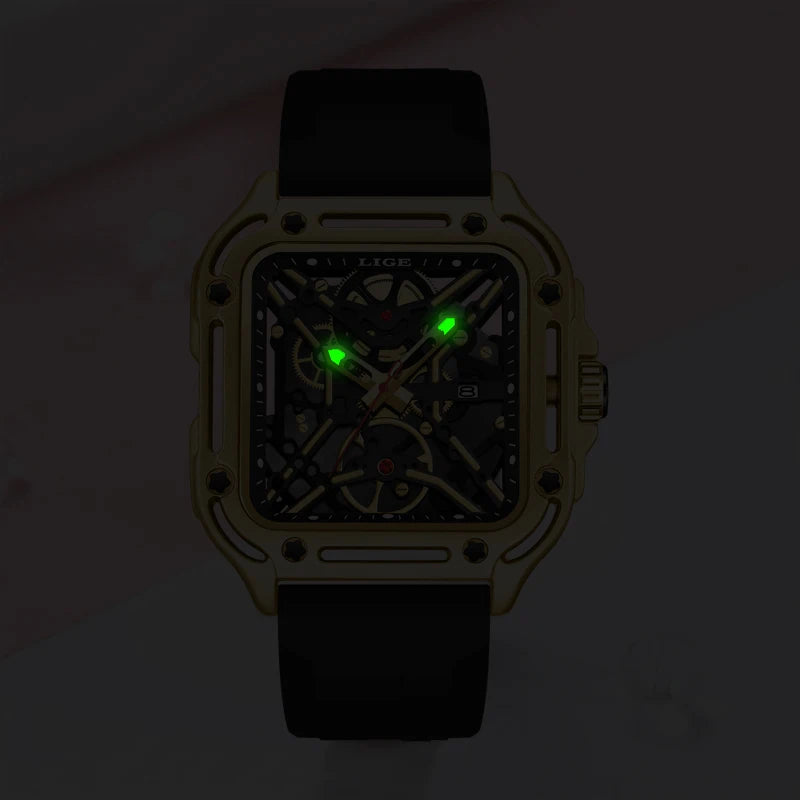 Relógio pulseira de silicone Luxo LIGE