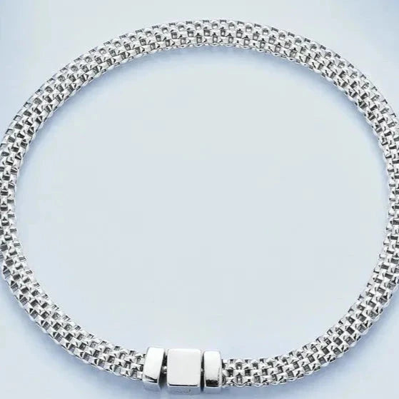 PULSEIRA HOMENY TRANÇACADA EM PRATA ESTERLINA 925