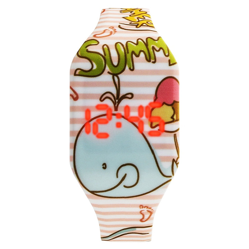 Relógio Infantil de silicone Desenho Animado TPW