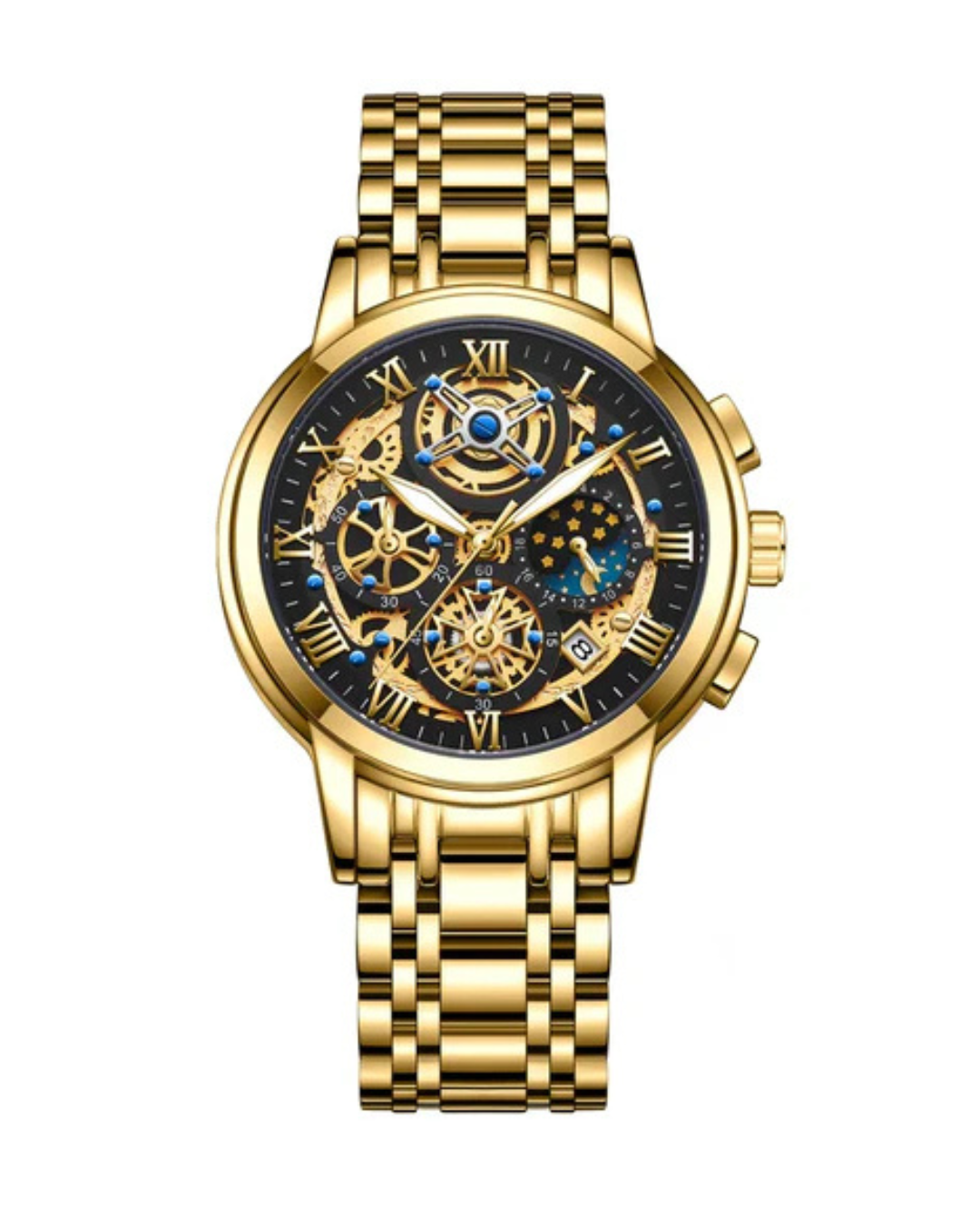 RELÓGIO MASCULINO BRAIAN COM PULSEIRA EM AÇO INOXIDÁVEL