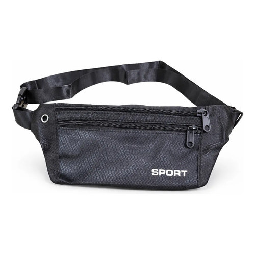 Pochete Fitnes slim Porta Celular chaves para corrida academia Cintura Unissex Leve Preta
