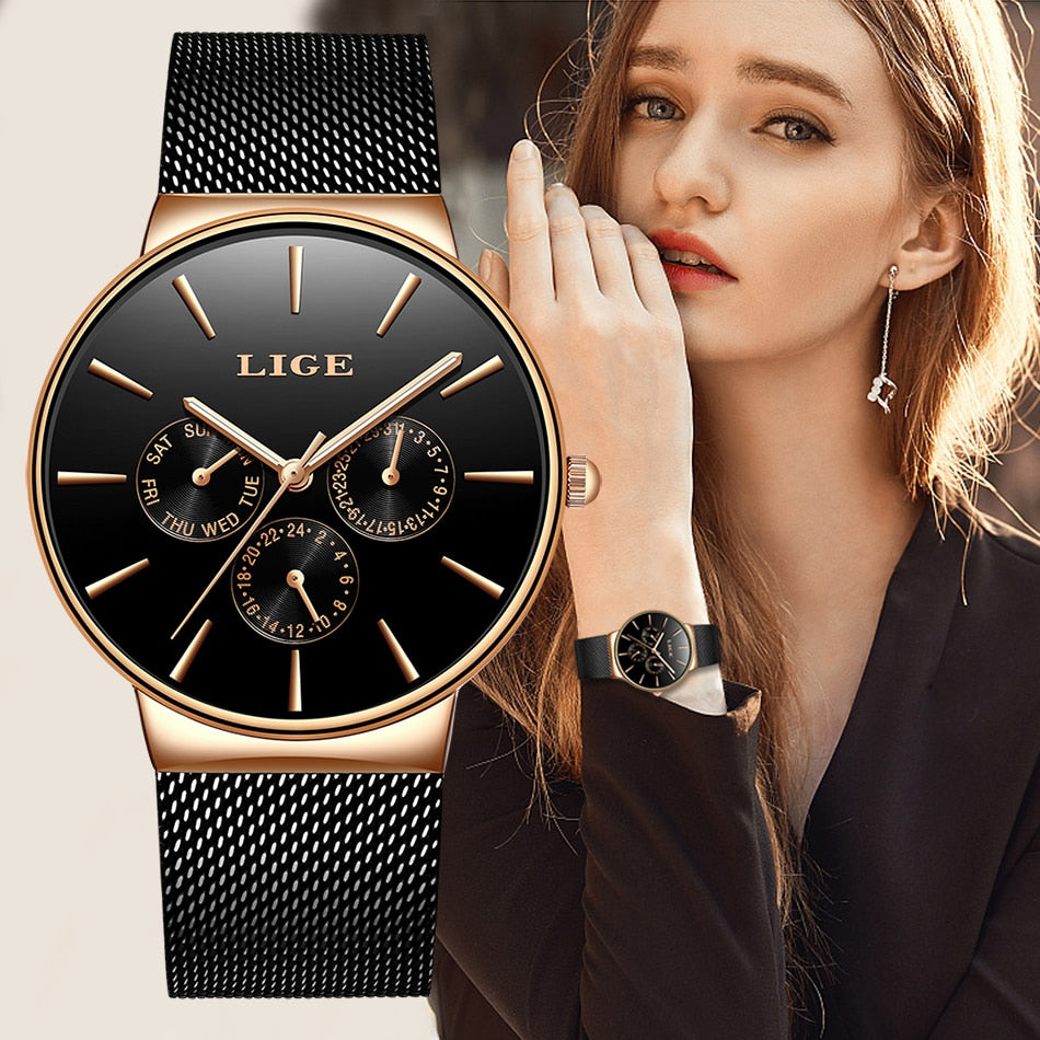 Relógio Feminino com pulseira ajustável Lige