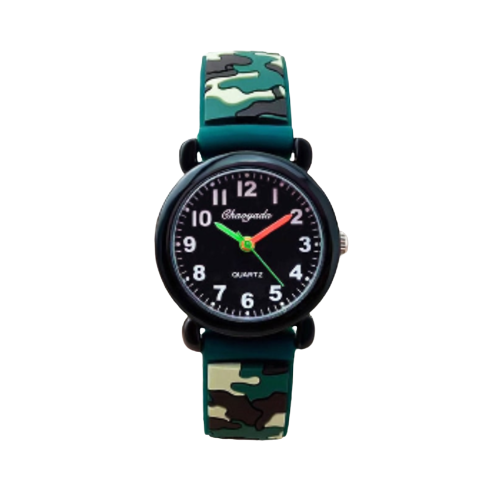 Relógio pulseira de silicone camuflado Brandon