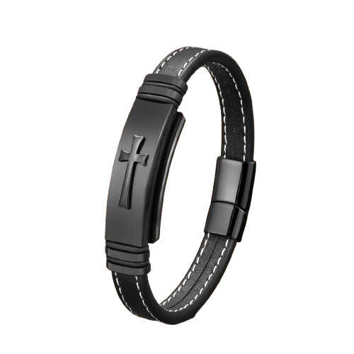 PULSEIRA MASCULINA COM CRUZ