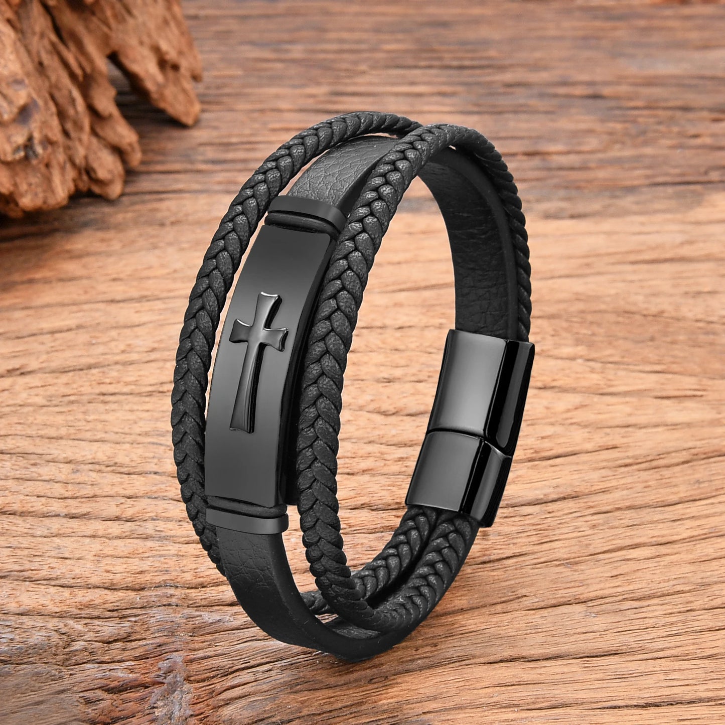 PULSEIRA MASCULINA COM CRUZ