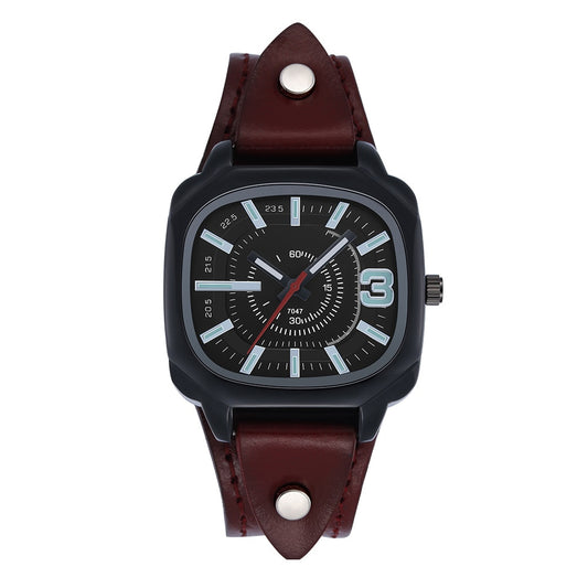 Relógio pulseira de couro unisex UKMRS