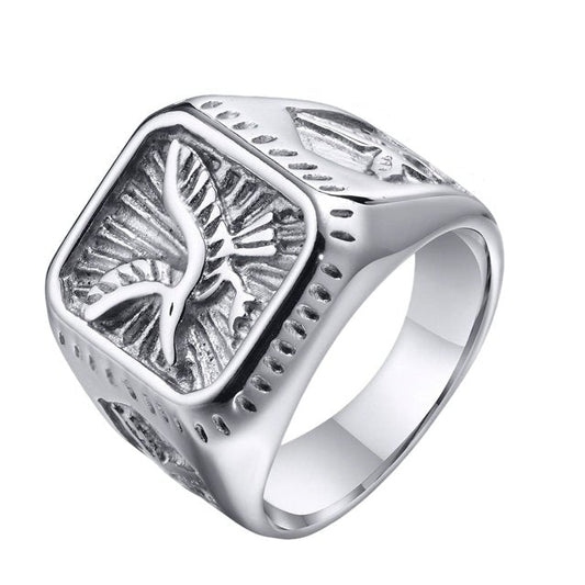 ANEL ÁGUIA AMERICANA DE AÇO INOXIDÁVEL ECOLÓGICO