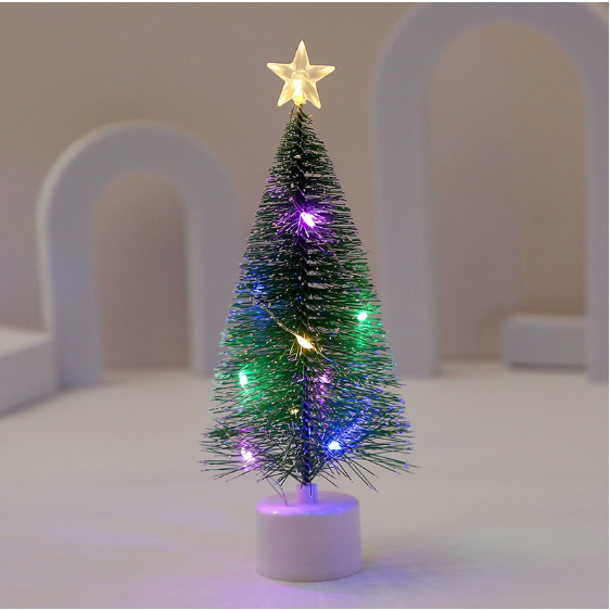 Árvore De Natal De Mesa Mini Artificial Com LED Luz