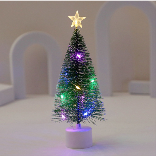 Árvore De Natal De Mesa Mini Artificial Com LED Luz