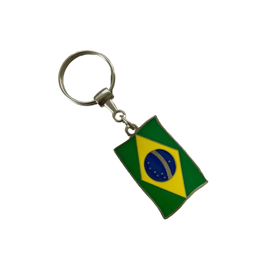 Chaveiro Brasil Bandeira em Metal