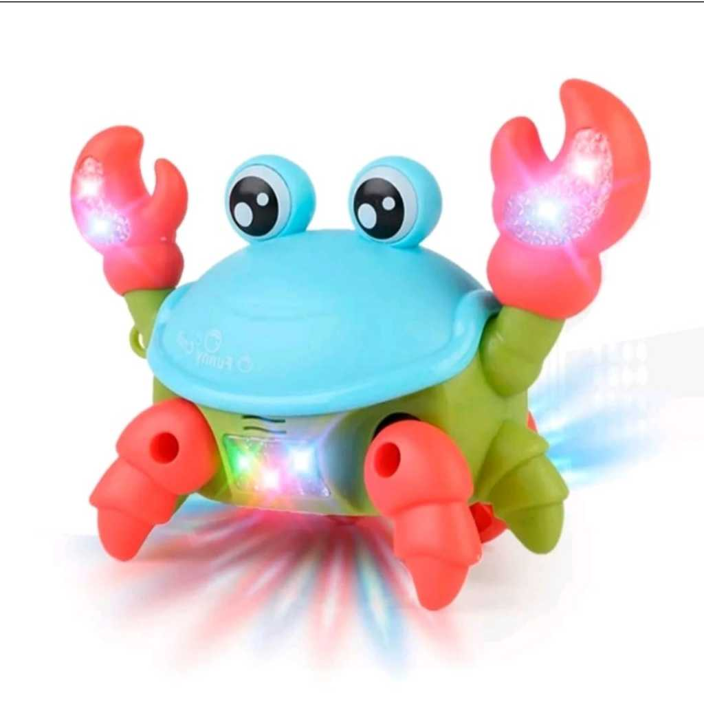 Brinquedo Caranguejo Fujão Musical Com Som Luz E Movimento Infantil Para Bebês Crianças