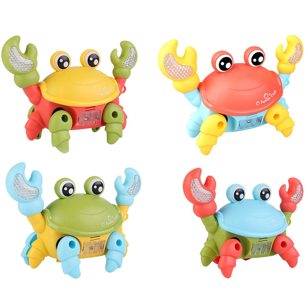 Brinquedo Caranguejo Fujão Musical Com Som Luz E Movimento Infantil Para Bebês Crianças