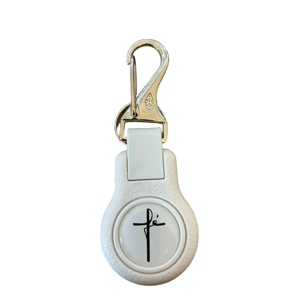 Chaveiro Fé Branco Com Mosquetão Cromado