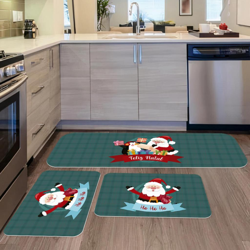 TAPETE DE COZINHA 3 PEÇAS NATAL